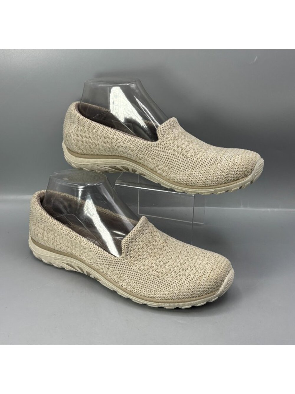 Skechers Relaxed Fit Memory Foam Shoes Womens 8.5 Tan Slip On Comfort 49393